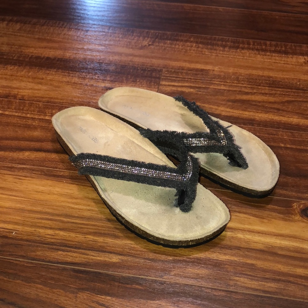 Frayed flip flops